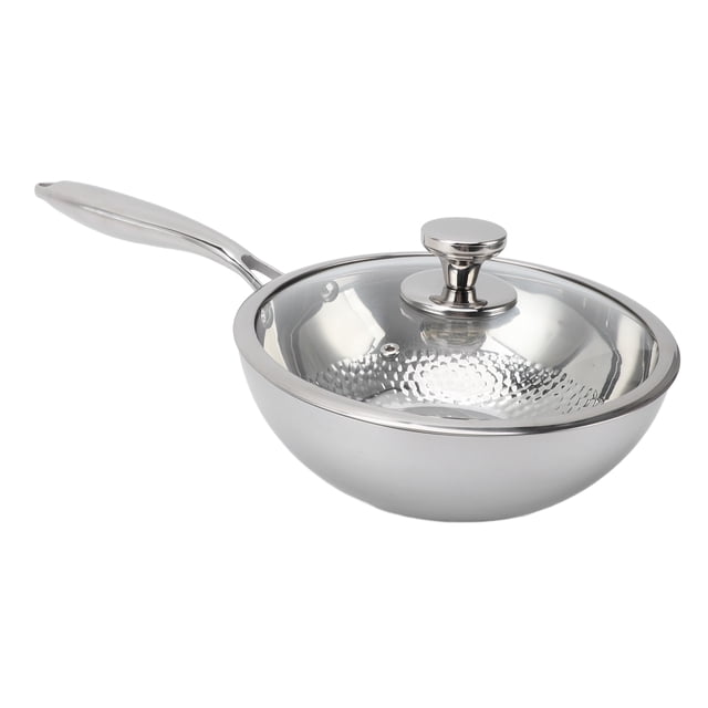 Sartén de Acero inoxidable, inclusión el Grano de Martillo de Calentamiento Evita que el Palo de Humo Bajo de Aceite se saleee una banja para la cocina para la cocina