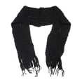 thumbnail image 3 of Crochet Beanie Visor with Scarf - Black, 3 of 5