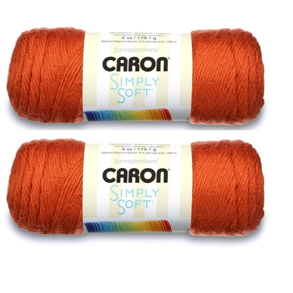 Bulk Buy: Caron Simply Soft Yarn Solids (2-Pack) (Pumpkin)