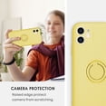thumbnail image 3 of LAICAIW iPhone 11 Case, Phone Case iPhone 11, Slim Silicone Protective Kickstand Ring Holder Soft Bumper Girls Women iPhone 11 6.1" 2019 Cover,Yellow, 3 of 7