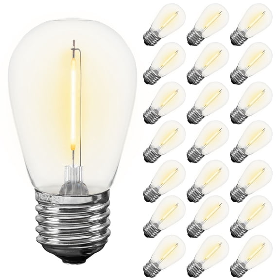 Novelty Lights Warm White S14 LED Globe Light Bulb, 1 Watt