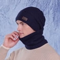 thumbnail image 5 of Unisex Autumn Winter Knit Hat Scarf Set Thickened Warm Earflap Beanie Winter Set with Thermal Lining Beanie Scarf Retains Heat for Long Periods Hat Scarf, 5 of 5