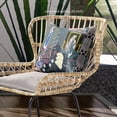 thumbnail image 2 of Empress Hall Indoor/Outdoor Pillow with Removable Cover in Gray Blue Black18x18, 2 of 4