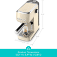 thumbnail image 6 of CASABREWS 3700 Essential Espresso Machine, 20 Bar Coffee Maker with PID Temperature Control, Pre-Infusion, Steam Wand & Stainless Steel Design, Cream., 6 of 10