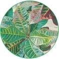 thumbnail image 2 of Unique Loom Outdoor Botanical Collection Area Rug - Foliage (4' 1" Round Multi/Blue), 2 of 8