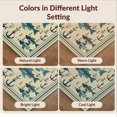 thumbnail image 7 of Design&I 8'x10' Washable Area Rug Fish Fishing Motif School Wave Marine Theme Hunting Animals Pat for Dining Room, Large Office, Lounge, Snag-Free, 7 of 7