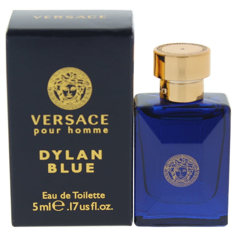 Versace Dylan Blue Eau De Toilette Mini for Men, 0.17 Oz
