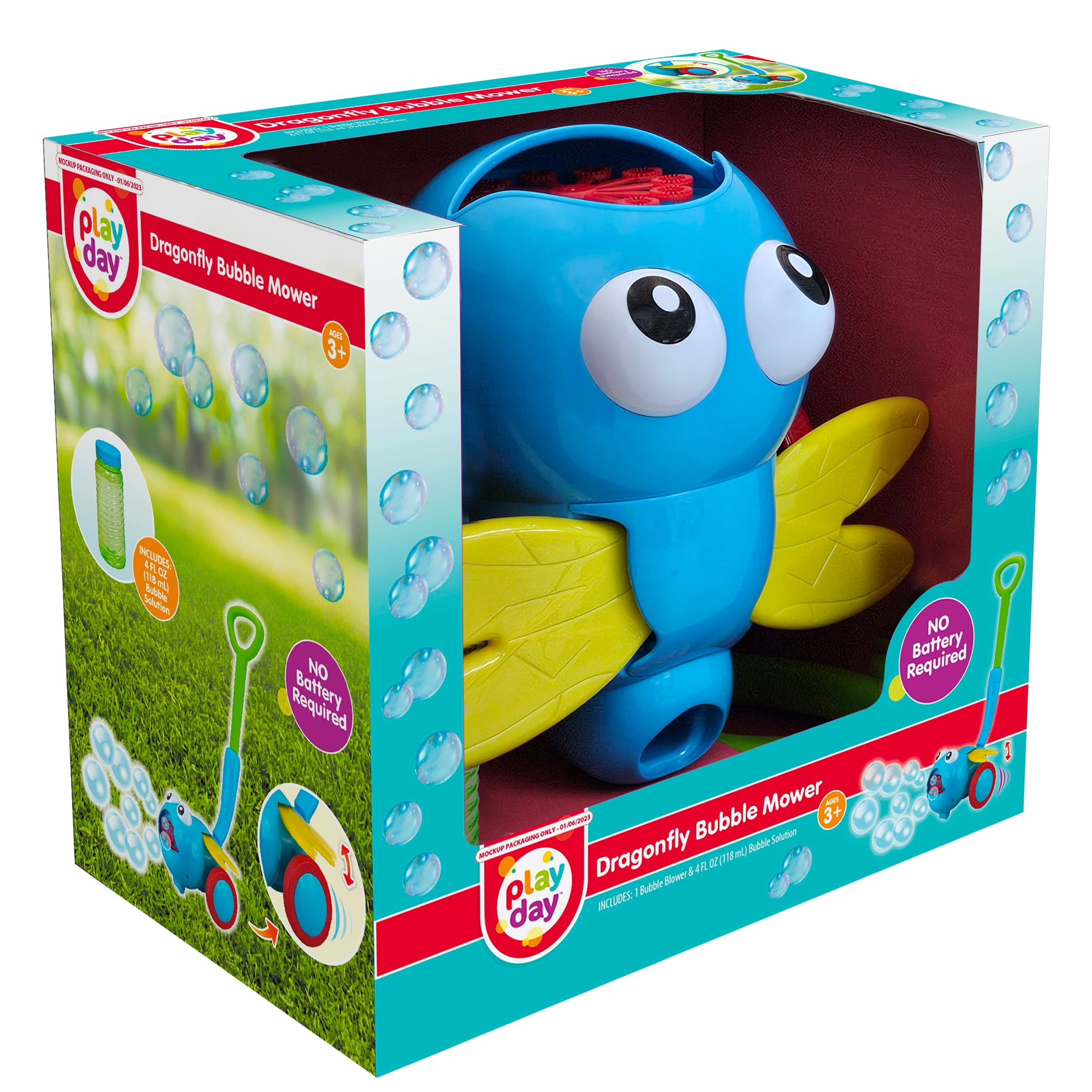 Play Day Dragonfly Bubble Mower, 2 Pieces