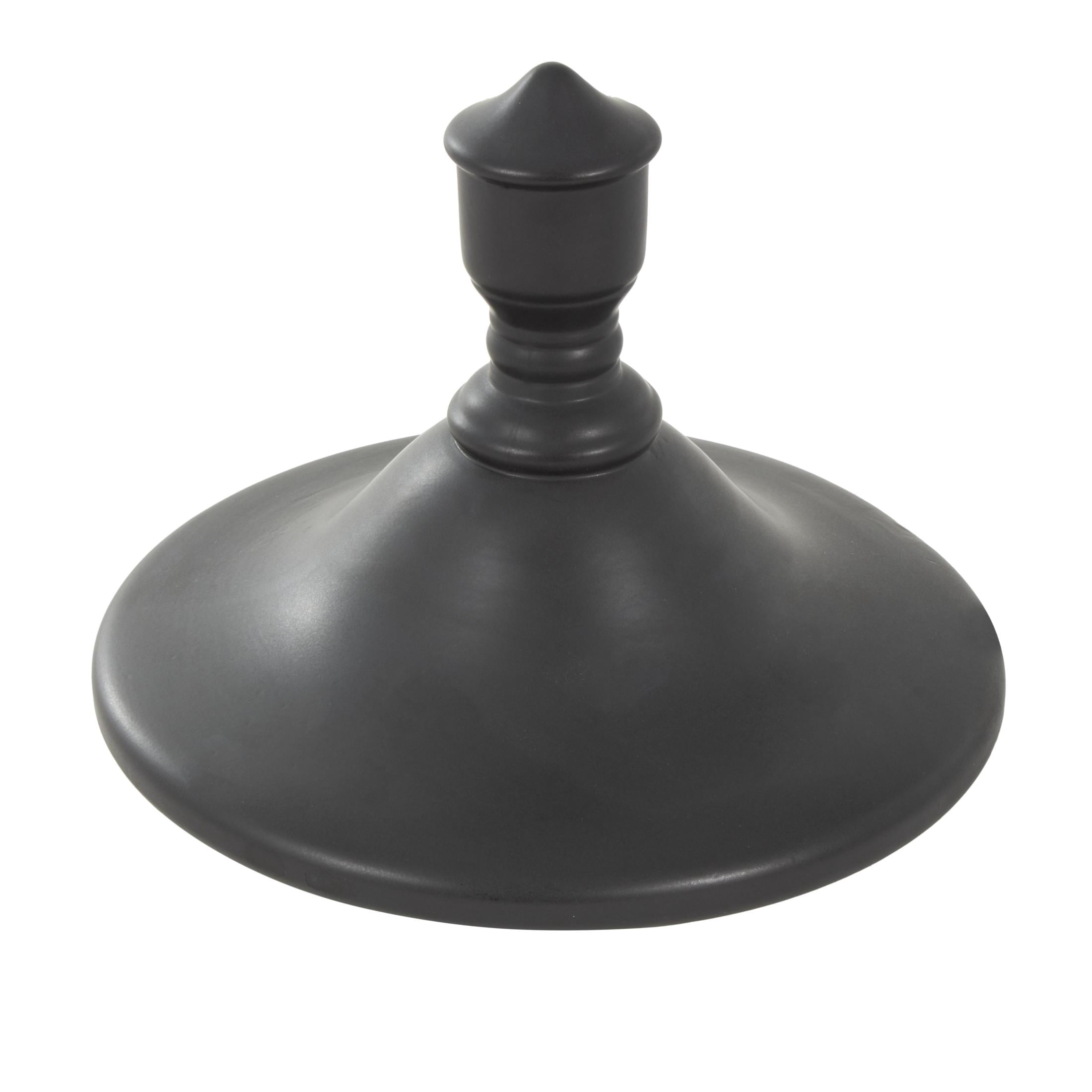 DecMode 10" x 22" Black Ceramic Fluted Urn Shaped Decorative Jars with Lid, 1-Piece