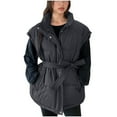 thumbnail image 2 of Wowcloth Women's Casual Solid Color Sleeveless Quilted Vest - Lightweight Padded Coat for Winter Layering & Daily Casual Wear, 2 of 9