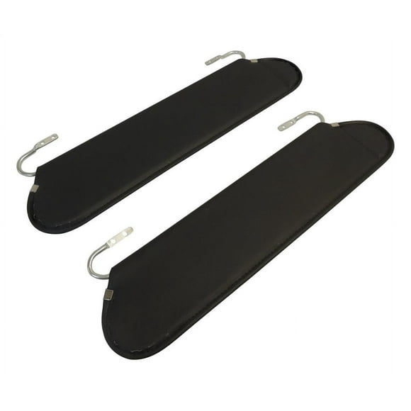 Crown Automotive Sun Visor RT54002 RT Off-Road; Without Mirror; Gray; Vinyl; Set Of 2 With Brackets