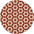 thumbnail image 1 of Ahgly Company Machine Washable Indoor Round Transitional Red Area Rugs, 3' Round, 1 of 7