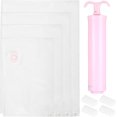 thumbnail image 1 of PinesC Vacuum Storage Bags, 4pcs Vacuum Sealed Storage Bags with Hand Pump for Clothes, Clothing, Bedding, Comforters Blankets, Duvets, Pillows, Packing, Travel - Small/Medium/Large/, 1 of 5