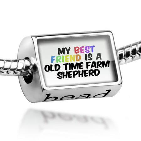 Bead My best Friend a Old Time Farm Shepherd Dog from United States Charm Fits All European (Best Old Time Comedians)