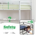 thumbnail image 6 of Aukfa Twin Size Metal Loft Bed, Space-Saving Bed with Safety Guard Rails Kids Teens, White, 6 of 8
