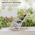 thumbnail image 3 of Carolayne Outdoor Rocking Chair and Table Set, Heavy Duty Weather Resistant Patio Rocker for Adult, White, 3 of 6
