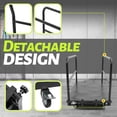 thumbnail image 4 of KOJEM 42x24 inch Steel Truck Cart Flat Dolly Cart Flatbed with 2200 lbs Capacity Platform Truck Heavy Duty Lumber Drywall Dolly 4 Swivel Casters Board with w/1 Front & 2 Side Handrails Black, 4 of 9