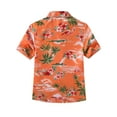 thumbnail image 2 of SSLR Youth Big Girls Flamingo Hawaiian Shirt Casual Short Sleeve Button Down Shirt, 2 of 8