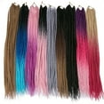 thumbnail image 3 of Happydeer 60cm Hair Extension Women Braided Color Block Wig for Club, 3 of 13