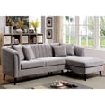 thumbnail image 4 of Furniture of America Chenille Upholstery Loris Sectional, Light Gray, 4 of 4