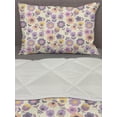 thumbnail image 3 of Spring Comforter & Sham Bedding Set, Graphic Flowers as Daisies and Tulips with Stems and Leaves Illustration, 3 pcs Duvet Set Microfiber Filling Quilt, 5 Sizes, Multicolor, by Ambesonne, 3 of 4
