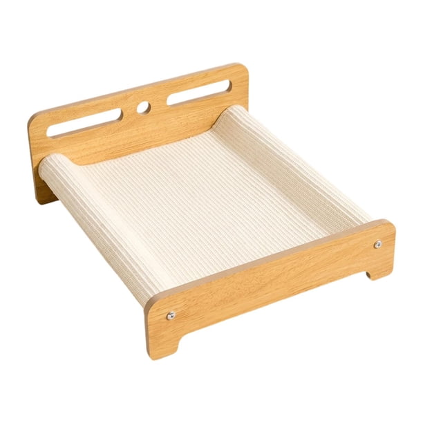 Cama rascadora para gatos, protector de muebles, tabla rascadora duradera, manta para gatos, juguete acogedor para gatos Beige