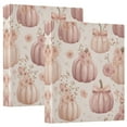 thumbnail image 2 of Pumpkins Adorned in Bows and Flowers 3 Ring Hardcover Binders 1.5in Round Rings for Letter-Size Folder Paper Organizer Pockets for Office Student Recipe, 2 of 9