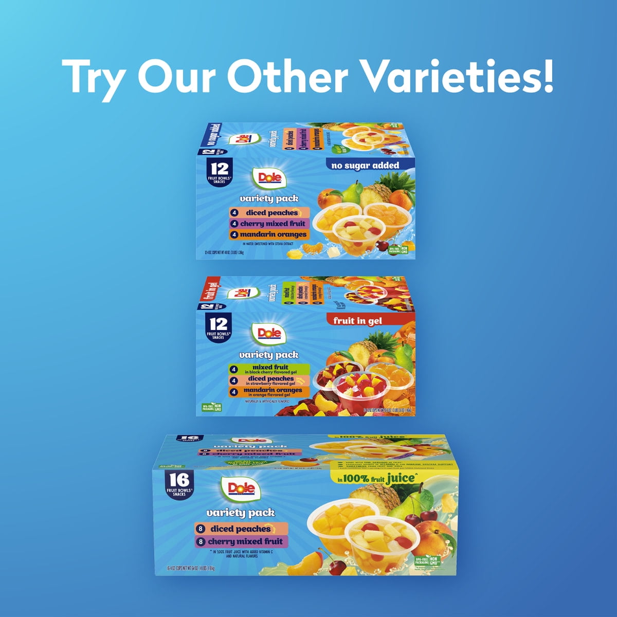 (3 pack) Dole Fruit Bowls Tropical Fruit and Pineapple Tidbits in 100% Fruit Juice, 4 oz Cups (12 Pack)