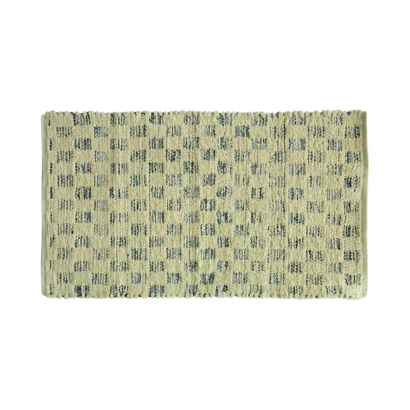 Riviera Home Bacova Marion Cotton Denim Tiles 27″ x 45″ Rug, Green