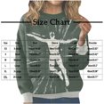 thumbnail image 3 of NTACZA Crewneck Sweater Tops for Women Plus Size Graphic Green Sweater Knit Loose Fit Sweatshirt Jumper for Women L, 3 of 6