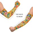thumbnail image 4 of ALAZA Moroccan Yellow Floral UV Sun Protection Arm Sleeves UPF 50+ Compression Cooling Sleeve 1 Pair, 4 of 7