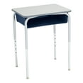 thumbnail image 4 of Learniture Open Front School Desk with Book Box for Kids, Students, and Classrooms - Adjustable Height Gray/Navy (2-Pack), 4 of 5