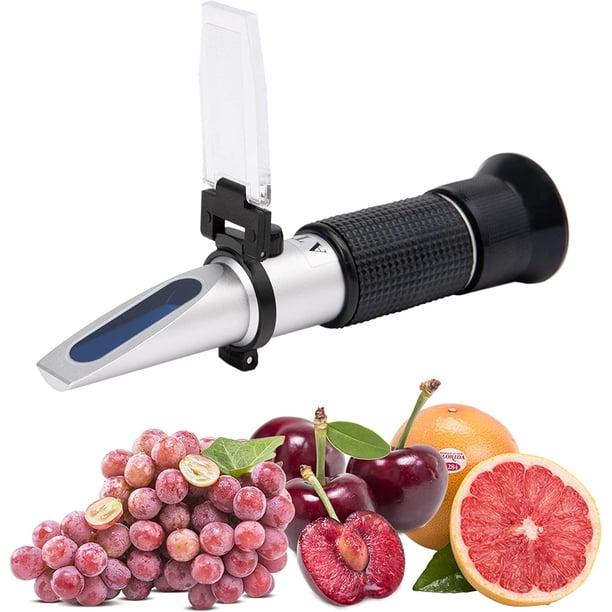 Refractómetro Brix 0-40% Alcohol 0-25% - Refractómetro portátil ATC para vino, refractómetro manual para medir el contenido de azúcar para vino, cerveza, fruta, vinificación