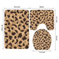 thumbnail image 3 of Beige and Black Leopard Pattern Bathroom Rugs Sets 3 Piece,Toilet Cover Set,Absorbent Non Slip Bathroom Mats Sets with U-Shaped Contour Rug Toilet Rug Set, 3 of 5