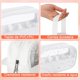 thumbnail image 3 of Estuches de Viaje para Maquillaje Bolsa de Aseo Transparente con Cierre, Organizador de Maquillaje Portátil(Blanco), 3 of 5