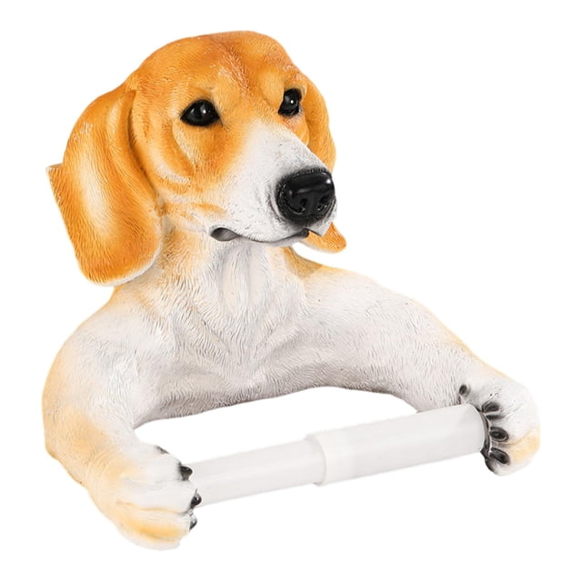 Lipstore Porte-Papier Ornement en Résine Robuste Mural pour Cuisine Garages Lavabo Chien