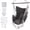 Dark Grey, variant on 51" x 45" Oversized Hanging Rope Hammock Chair with Side Pocket, Large Swing Seat with 2 Cushions, 450 lbs Weight Capacity, Removable Steel Bar, Hanging Hardware Included for Indoor & Outdoor Use