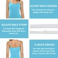 thumbnail image 5 of ACTIVE UNIFORMS Women's Soft and Breathable Cotton Stretch Camisole with Adjustable Strap Tank Top (Water Blue, Large), 5 of 6