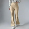 thumbnail image 2 of UTSJKR Flash Deals Flare Corduroy Pants for Women High Waisted Wide Leg Baggy Trousers Pants Vintage Bell Bottoms Slacks with Pockets Khaki XL, 2 of 8