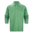 thumbnail image 2 of Hiiyo Men's Polo Shirt Solid Color Long Sleeve T-Shirt, Sizes S-XXXL, 2 of 7