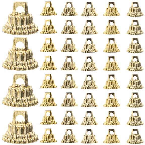 ADDHAT Golden Plastic Caps for Christmas Tree Decorations Hanging Fittings, 1 Set, Holiday Ornament Accessories