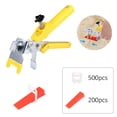 thumbnail image 1 of Sistema De Nivelación De Azulejos Herramienta De Nivelación De Pisos Herramientas De Construcción 1 * Alicates + 500 * Clips Blancos + 200 * Cuñas Rojas Minnieouse TO003717-00, 1 of 6