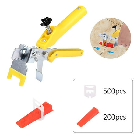 

Tile Leveling System Flooring Leveling Tool Red + Construction Tools 1* 500 Clips White 200 * Plier+ Wedges *