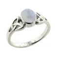 thumbnail image 2 of Sterling Silver Celtic Knot and Genuine Rainbow Moonstone Ring, 2 of 5