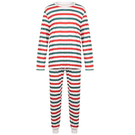 

Canrulo Christmas Pajamas for Family Matching Jammies Clothes Set Striped Matching Pajamas for Couples Kids Adults Toddlers Babys Stripe Dad S