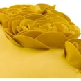 thumbnail image 5 of JWH 3D Handmade Valentine Decorative Velvet Rose Pillow Case 12x20inch Yellow, 5 of 8