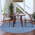 thumbnail image 4 of Blue Pattern 8' Round Area Rug, Vintage Abstract Minimalist Art Washable Non-Slip Large Circle Rugs for Living Room Bedroom, Soft Low Pile Rug Carpet for Dining Room Kitchen Farmhouse, 4 of 9