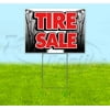 Tire Sale Tread (18" x 24") Yard Sign, Includes Metal Step Stake