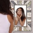 thumbnail image 3 of Head West Rustic Wood Plank Framed Farmhouse Rectangular Wall Mirror - 39.5" H x 27.5" L X 1.5" D, 3 of 9