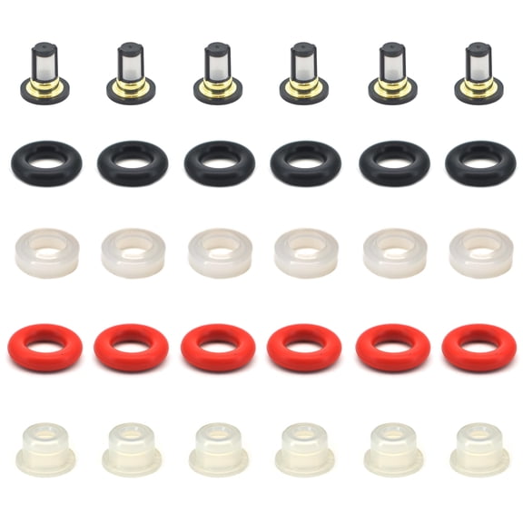 6X Fuel Injectors Rebuild Repair Kit 16450-RGL-A01 FJ485 Compatible with Honda Odyssey , Accord , Ridgeline For Acura MDX TL 16450-RCA-A01,  FJ472